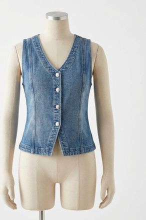 Z Supply Porto Denim Vest In Eternity