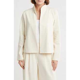 Eileen Fisher Stand Collar Jacket in Soft White at Nordstrom Rack, Size X-Small