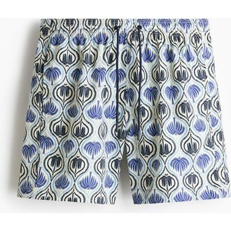 H&M Patterned Swim Shorts in White/patterned at Nordstrom, Size X-Large