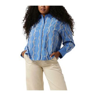 Suncoo Overhemden, Dames, Blauw, XS, Elegante Lydia Blouse