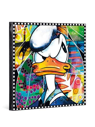 Egan Donald Duck schilderij (70 cm x 70 cm) - Blauw
