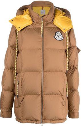 Moncler Mariveles logo-patch padded jacket - men - Polyester/Polyamide/Goose Down - 4 - Brown