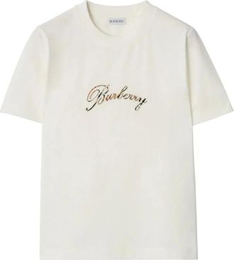 Burberry Dames, Tops, Wit, Maat: L