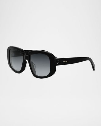 Celine Bold 3 Dots Acetate Shield Sunglasses