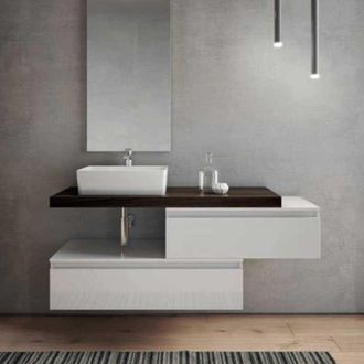 Savini Mensolone Singolo da 100 cm - Spessore 6 cm - Olmo Caff&egrave;