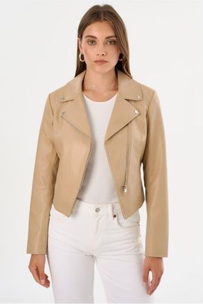 LaMarque Pascale | Fitted Faux Leather Jacket in Wheat at Nordstrom, Size Xx-Small