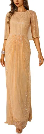 Terani Couture Embellished Maxi Dress
