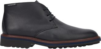 Mephisto Zwarte Leren Enkellaars voor Heren - Heren - Veterlaarzen - Zwart - 39 EU - Leer - Schoenen