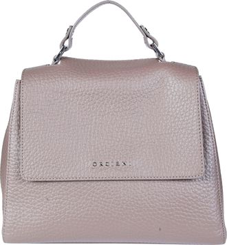 Orciani Pebbled Leather Shoulder Bag