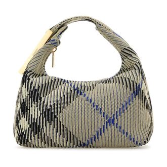 Burberry Handbags, female, Multicolor, Size: ONE SIZE Embroidered Nylon Mini Peg Handbag