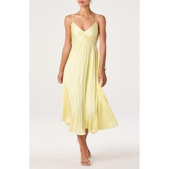 ASTR the Label Maeve Midi Dress in Butter Yellow at Nordstrom, Size X-Large
