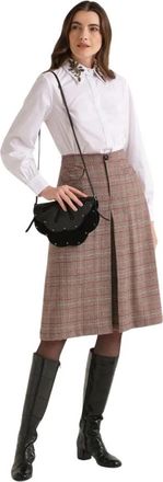Maliparmi Chromatic Check Rok - Dames - Midirokken - Veelkleurig - M - Wol - Rokken