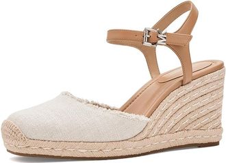 Michael Kors Kenzie Wedge Sandals Womens Wedge Shoes Pale Hemp : 6.5 M, Leather