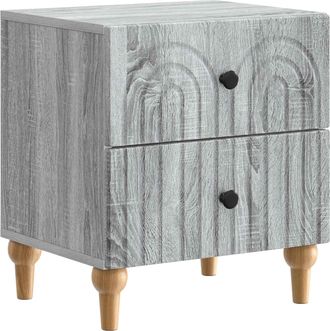 vidaXL Armario De Noche Con Caj&oacute;n Gris Sonoma 43 X 34,5 X 48 Cm Vidaxl