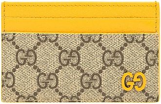 Gucci GG Emblem Card Case with Wrist Strap - male - Gucci - Wallets & Cardholders - Beige - ONE SIZE - Accessories