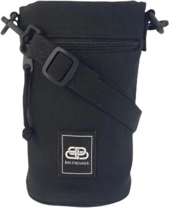 Balenciaga Pre-owned Mini Bags, female, Black, Size: ONE SIZE Pre-owned Canvas Shoulder Bag