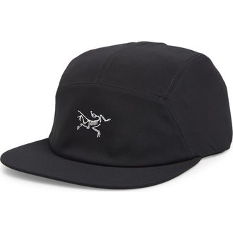 Arc'teryx Gamma Embroidered Water Repellent Adjustable Cap in Black/Arctic Silk at Nordstrom, Size Large
