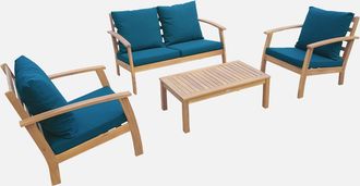 Sweeek Conjunto De Jard&iacute;n De Madera, 4 Plazas