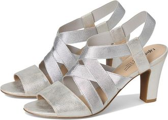 Life Stride Charlotte High Heel Sandal Womens Sandals Silver : 6.5 M (B), Textile