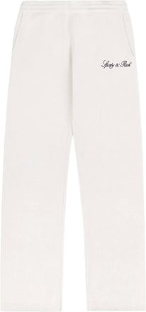 Sporty & Rich logo-embroidered trousers - women - Fabric - S - White