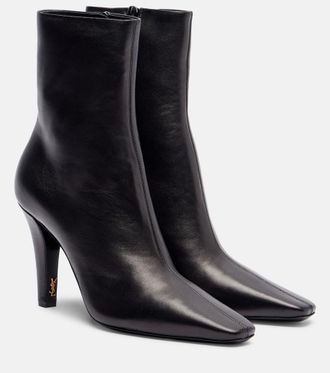 Saint Laurent Jill 95 leather ankle boots