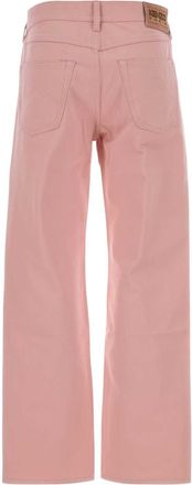 Kenzo Womens Straight Jeans Pink Cotton