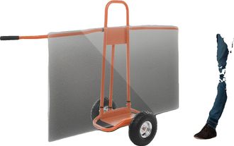 OEM Carro Para Placas De Yeso, Capacidad De Carga 220 Kg, Dimensiones Totales 120 Cm X 85 Cm, Di&aacute;metro De Las Ruedas 26 Cm, Material: Hierro, F&aacute;cil Montaj