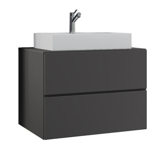 ebuy24 Ebuy24 - Vcm 2 Piezas Lavabo Lavabo Gabinete Inferior Ancho 80 Cm Muebles De Ba&ntilde;o Con Cajones Lendas (antracita)