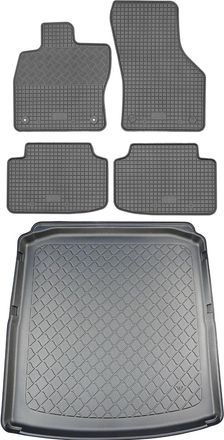 OEM Skoda Octavia Iv Hatchback (5 Puertas) Desde Junio De 2020. Juego De Alfombrillas De Goma Para Coche Y Maletero