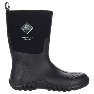 The Original Muck Boot Company Edgewater Classic Mid Rubber Synthetic Mens Mid Calf Boots - Black - Size:UK 10