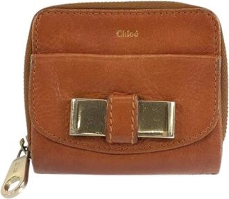 Chlo&eacute; Pre-owned Portafoglio Lily Piccolo in Pelle - - Pre-owned - Donna - Marrone - ONE SIZE