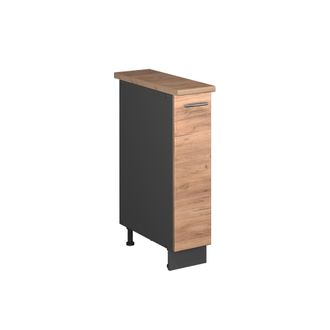 Vicco Mueble De Botica Fame-line, Roble Dorado/antracita, 20 Cm, Et Roble, Vicco