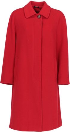 A.N.G.E.L.O. Vintage Cult 1980s wool-cashmere coat - women - Virgin Wool/Cashmere/Polyamide/Viscose - 38 - Red