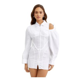 Jacquemus Shirt Dresses, female, White, Size: 2XS Galliga Shirt Dress