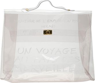 Herm&egrave;s Tweedekans Vinyl Souvenir De LExposition Kelly Handtas
