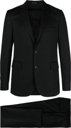 Tagliatore single-breast virgin-wool suit - men - Cupro/Virgin Wool - 52 - Black