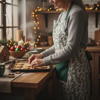 KASANOVA Grembiule con tasca agrifoglio