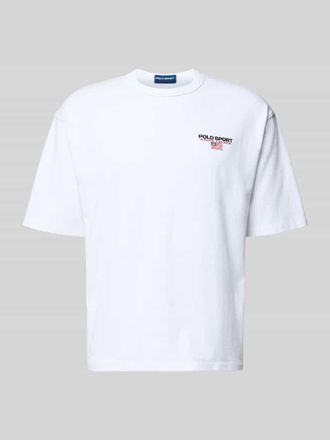 Polo Ralph Lauren T-Shirt mit Label-Stitching in Weiss, Gr&ouml;&szlig;e M