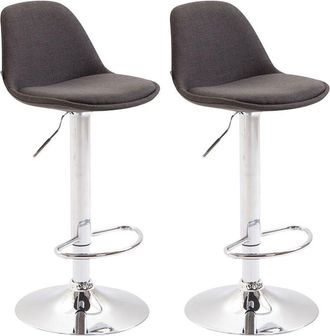 Clp Set 2 sgabelli kiel in tessuto grigio scuro