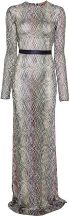 Missoni Zigzag-knit Open-back Dress