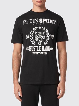Plein Sport T-shirt in cotone con stampa grafica a contrasto