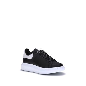 Alexander McQueen Mens Black Calf Leather Bos Taurus Platform Sneakers