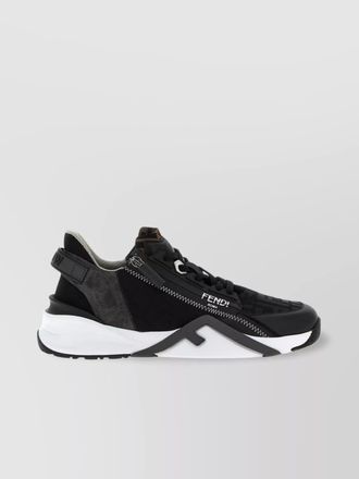 Fendi structured stitched collar sole sneakers