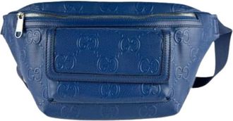 Gucci Pre-owned Vintage Belt Bag (Fanny Pack) - Heren - Vintage Heuptassen - Blauw - ONE Size - Leer - Vintage