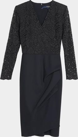La Petite Robe Di Chiara Boni Bodycon Ruffle Lace Knee-Length Dress
