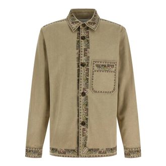 Isabel Marant Jassen, Heren, Beige, L, Katoen, Rudy Overshirt