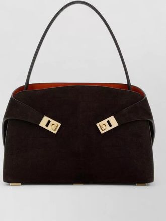 Ferragamo hug soft suede medium shoulder bag