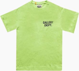 Gallery Dept. Mens Gallery Dept Souvenir T-Shirt in Lime Green - Size: 40