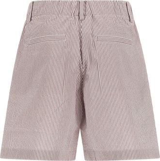 Brunello Cucinelli Striped Cotton-Blend Shorts - Taupe