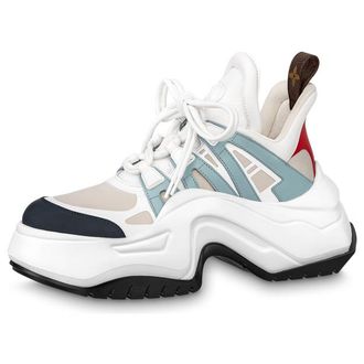 Louis Vuitton (WMNS) LOUIS VUITTON Archlight 2.0 Platform Sneakers White Beige Blue 1ABIHW